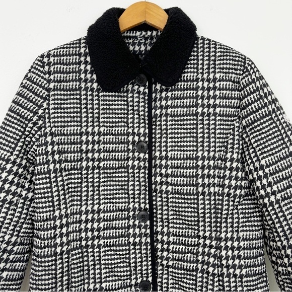 Lauren Ralph Lauren Plaid Quilted Sherpa Collar Button Down Jacket Size Large - Picture 2 of 16